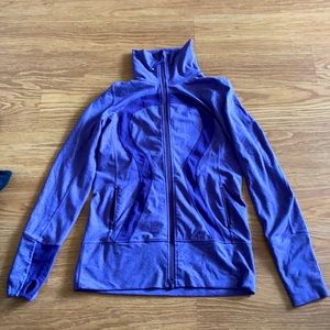 Purple zip-up Lululemon athletic jacket